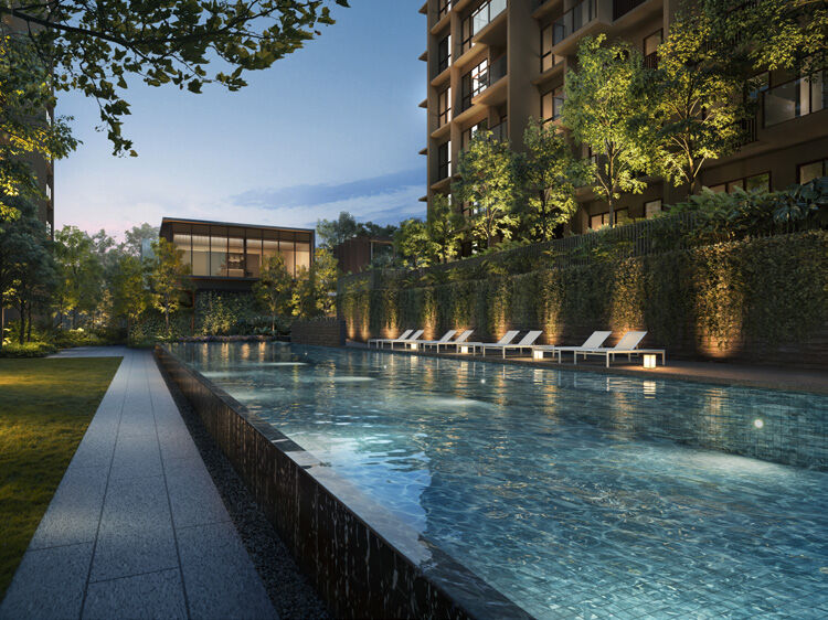 50m lap pool at dusk — artist's impression